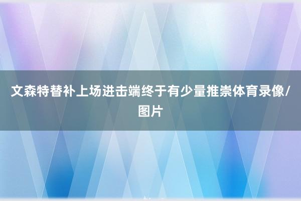 文森特替补上场进击端终于有少量推崇体育录像/图片