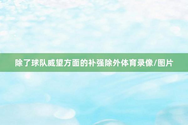 除了球队威望方面的补强除外体育录像/图片