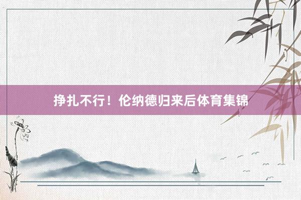 挣扎不行！伦纳德归来后体育集锦