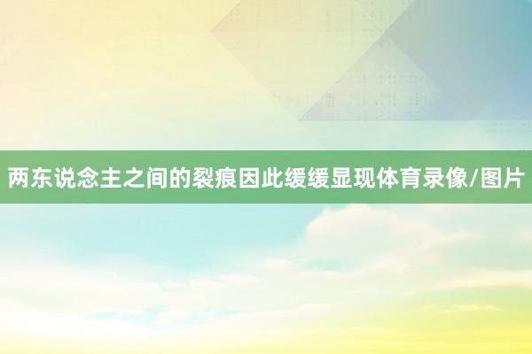 两东说念主之间的裂痕因此缓缓显现体育录像/图片