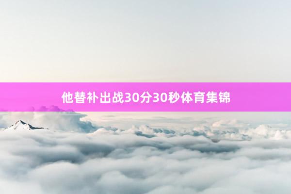 他替补出战30分30秒体育集锦