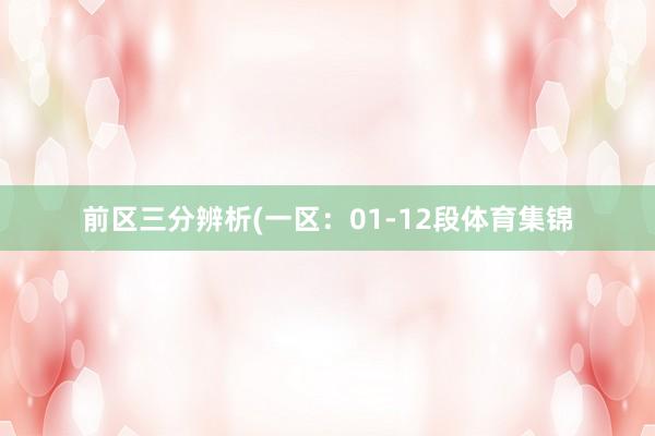 前区三分辨析(一区：01-12段体育集锦