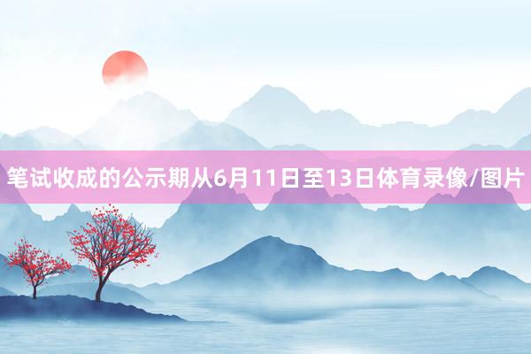 笔试收成的公示期从6月11日至13日体育录像/图片
