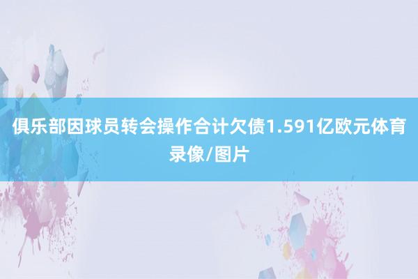 俱乐部因球员转会操作合计欠债1.591亿欧元体育录像/图片