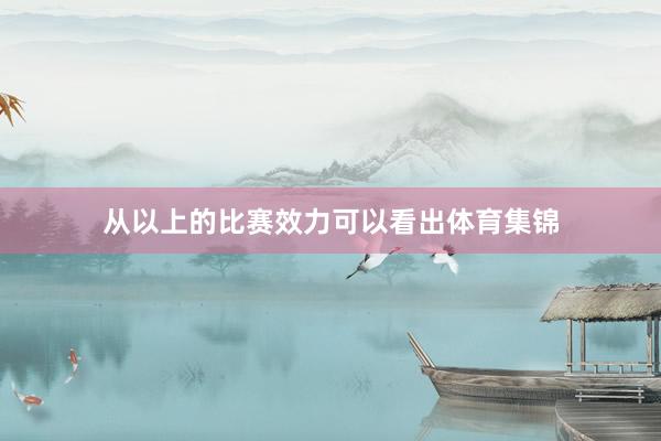 从以上的比赛效力可以看出体育集锦