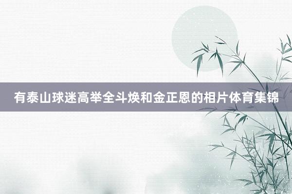 有泰山球迷高举全斗焕和金正恩的相片体育集锦