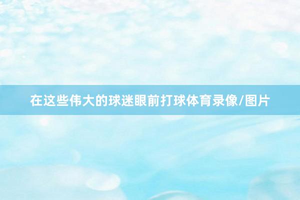 在这些伟大的球迷眼前打球体育录像/图片