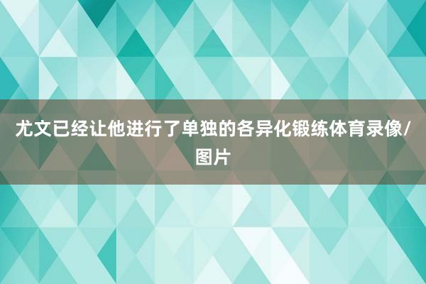 尤文已经让他进行了单独的各异化锻练体育录像/图片