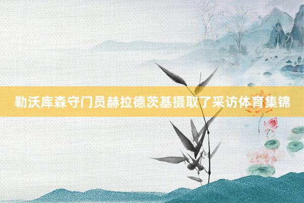 勒沃库森守门员赫拉德茨基摄取了采访体育集锦