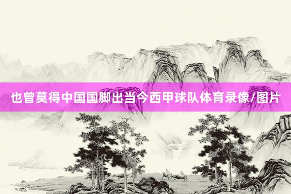也曾莫得中国国脚出当今西甲球队体育录像/图片