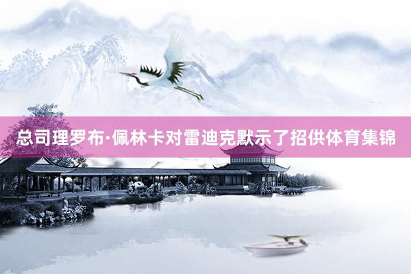 总司理罗布·佩林卡对雷迪克默示了招供体育集锦
