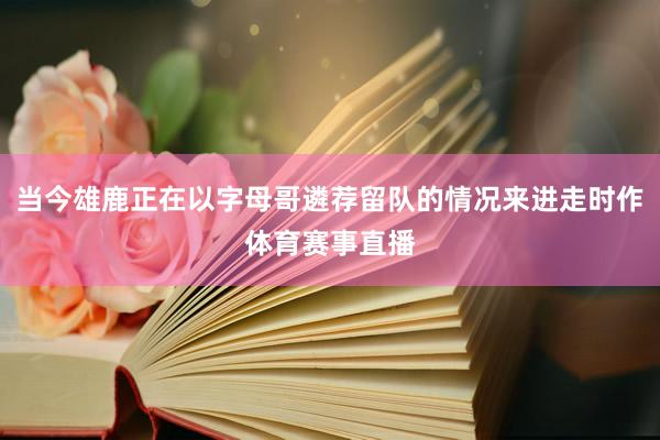 当今雄鹿正在以字母哥遴荐留队的情况来进走时作体育赛事直播