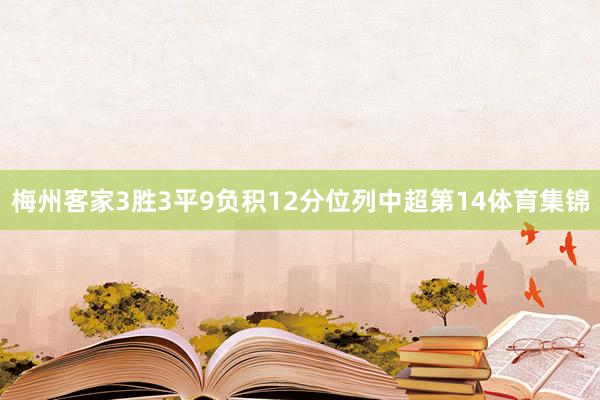 梅州客家3胜3平9负积12分位列中超第14体育集锦